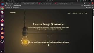 Pinterest Image Downloader using Django | Django Web Framework