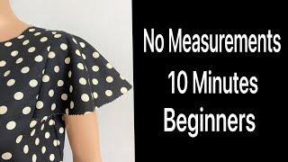 Sewing tips for sleeves without any measurements, done in 10 minutes