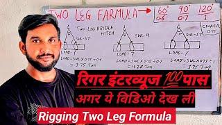 Two Leg Calculation | रिगर कैलकुलेशन भाग 2 | Two Leg choker formula |
