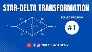 STAR DELTA TRANSFORMATION SOLVED PROBLEM 1 IN ELECTRICAL ENGINEERING LECTURE 2    @TIKLESACADEMY