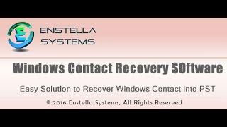 Enstella Windows Contacts Recovery Software