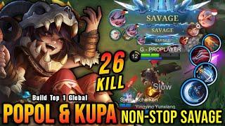3x SAVAGE!! 26 Kills Popol and Kupa High Critical Damage - Build Top 1 Global Popol and Kupa ~ MLBB