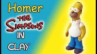 Tutorial Homer / Homero Simpson in clay, Porcelana fria, polimer clay, Plastilina | The Simpsons