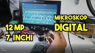 mikroskop digital 12mp lcd 7" untuk service elektronik