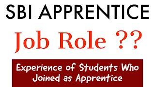SBI Apprentice job profile || Experience of Selected Candidates