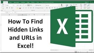 How to find hidden links and URLs  in Excel 2016