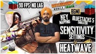 90 FPS No Lag BGMI BlueStacks 5 Emulator | Key mapping | Sensitivity Settings | HeatWave Gaming