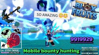 This sword needs a nerf | MOBILE BOUNTY HUNTING | BLOXFRUITS