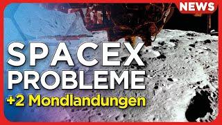 Raumfahrt-News: Wieder Problem mit SpaceX Starship V2, Mondlandung + Mondumfall, Ariane 6 Bilderbuch