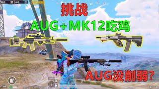 挑战AUG+MK12吃鸡，AUG太猛了，M4真的要被抛弃了！