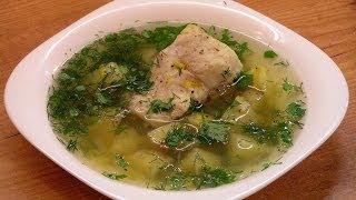 Уха из сома по-домашнему / Wels catfish ukha (clear Russian fish soup)  English subtitles