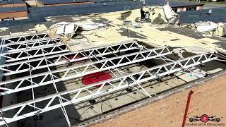 Ef-1 Tornado Hits Frankie Woods McCullough Academy In Gary Indiana 4K Drone Footage