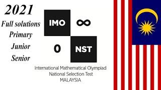 IMONST 2021 | Malaysia Mathematical Olympiad National Selection Solutions Primary Senior Junior 2022