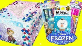 DIY DISNEY FROZEN Jewelry Box Lip Balm Set GIANT Nerds Lip Balm and Tsum Tsums lip balm