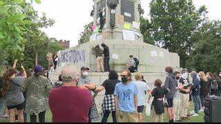 Several arrested arrested for vandalizing statue of John C. Calhoun in Charleston