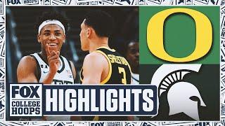 Oregon Ducks vs. Michigan State Spartans Highlights | Big Ten Tournament | FOX College Hoops