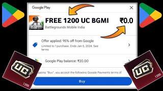 Playstore Free 1200 UC in Bgmi | Bgmi Free UC App | Free UC Earning App Bgmi | Bgmi Free UC Trick