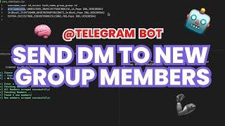 Automate Telegram Welcomes: Python Bot for New Group Members | No Admin Needed!