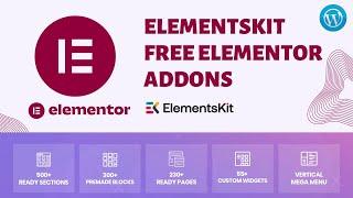 Free Elementskit Elementor Addons | Elementor tutorial