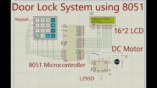 Proteus Simulation: Door Lock system using 8051