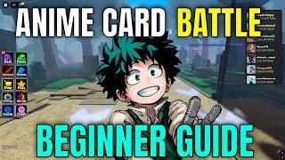 ANIME CARD BATTLE BEGINNER GUIDE! (Cards, Potions, Bosses) - Roblox