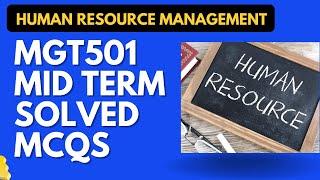 MGT501 Solved MCQS for Mid Term