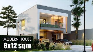 MODERN HOUSE DESIGN | SIMPLE HOUSE 8X12 Sqm | CASA MODERNA 8.5X12 Sqm