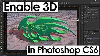 How To Enable 3D Menu In Photoshop CS6 | How To Get 3D Option In Photoshop CS6 Extended