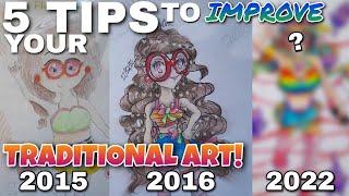 5 TIPS TO IMPROVE YOUR TRADITIONAL ART! (Draw This Again Challenge)