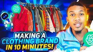 Creating a Clothing Brand with AI In Less Than 10 Minutes! (MUST WATCH) 
