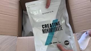 100 € MyProtein UNBOXING + Test | Creatin Monohydrat 1kg ; Impact Whey Protein  5kg