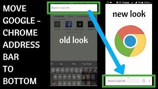 Move google chrome address bar to bottom