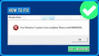 How to Fix Your Windows 7 System is Too Outdated Please Install Kb4534310 Roblox Error (2025)