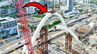 Miami's Signature Bridge Has The First Arch CONNECTED! | Year 3 Update