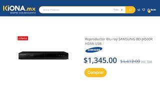 Reproductor Blu ray SAMSUNG BD-J4500R HDMI USB | Kiona.mx