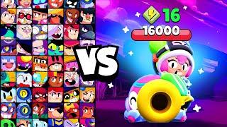 TENTACLE BONNIE vs ALL BRAWLERS! With 16 POWER-UPs! | Brawl Stars