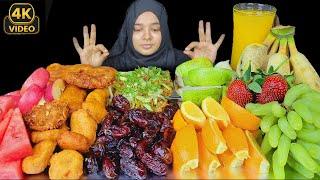 RAMADAN IFTAR EATING SHOW | ASMR EATING IFTAR MUKBANG | FRESH FRUIT'S PLATTER