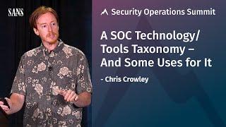 A SOC Technology/Tools Taxonomy – And Some Uses for It | SANS Security Operations Summit 2019