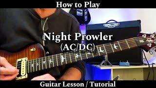 How to Play NIGHT PROWLER - ACDC. Guitar Lesson / Tutorial.