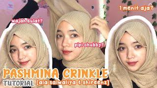 tutorial hijab pashmina crinkle  // ikutin pashmina salwaliya/shireenz