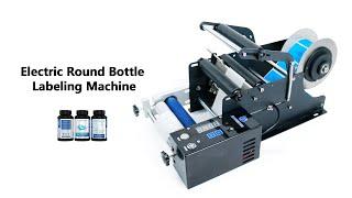 ZS-TB50SM Electric Semi automatic Labeling Machine Round Glass Bottle Sticker Label Applicator