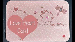 Heart With Love Die Cut Card