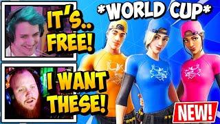 Streamers React to *NEW* Free Arena "WORLD CUP" SKINS & REWARDS!