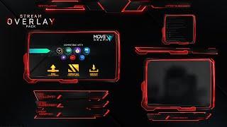 Red Twitch Overlay Twitch ️ UPDATED *Link at description*