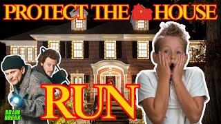 PROTECT THE HOUSE RUN | CHRISTMAS BRAIN BREAK FOR KIDS | JUMP, DUCK, DODGE | KIDS VIDEOS FOR KIDS