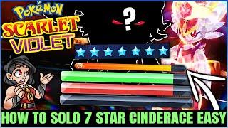 How to Solo 7 Star Cinderace in 1 Attack Easy Every Time - Best Raid Guide - Pokemon Scarlet Violet!