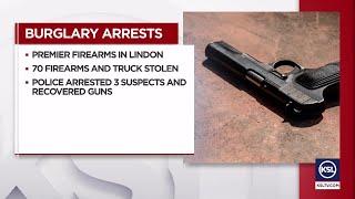 More than 70 firearms stolen from Utah County business; 3 men arrested