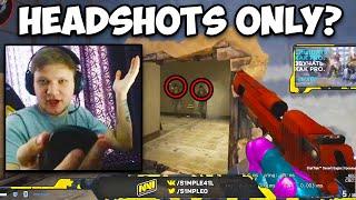 S1MPLE SHOWS HIS 100% HEADSHOT ONLY AIM! CSGO Twitch Clips
