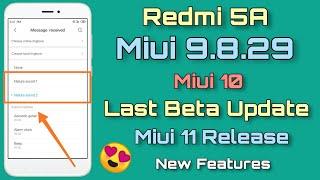 Redmi 5A Miui 9.8.29 Beta Update | Miui 11 Update release | September Security Patch 