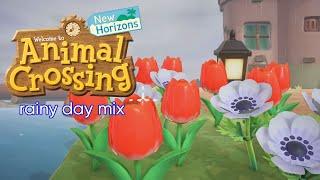 Relaxing Animal Crossing: New Horizons Day Time Music + Gentle Rain Sounds ️// for sleep or study